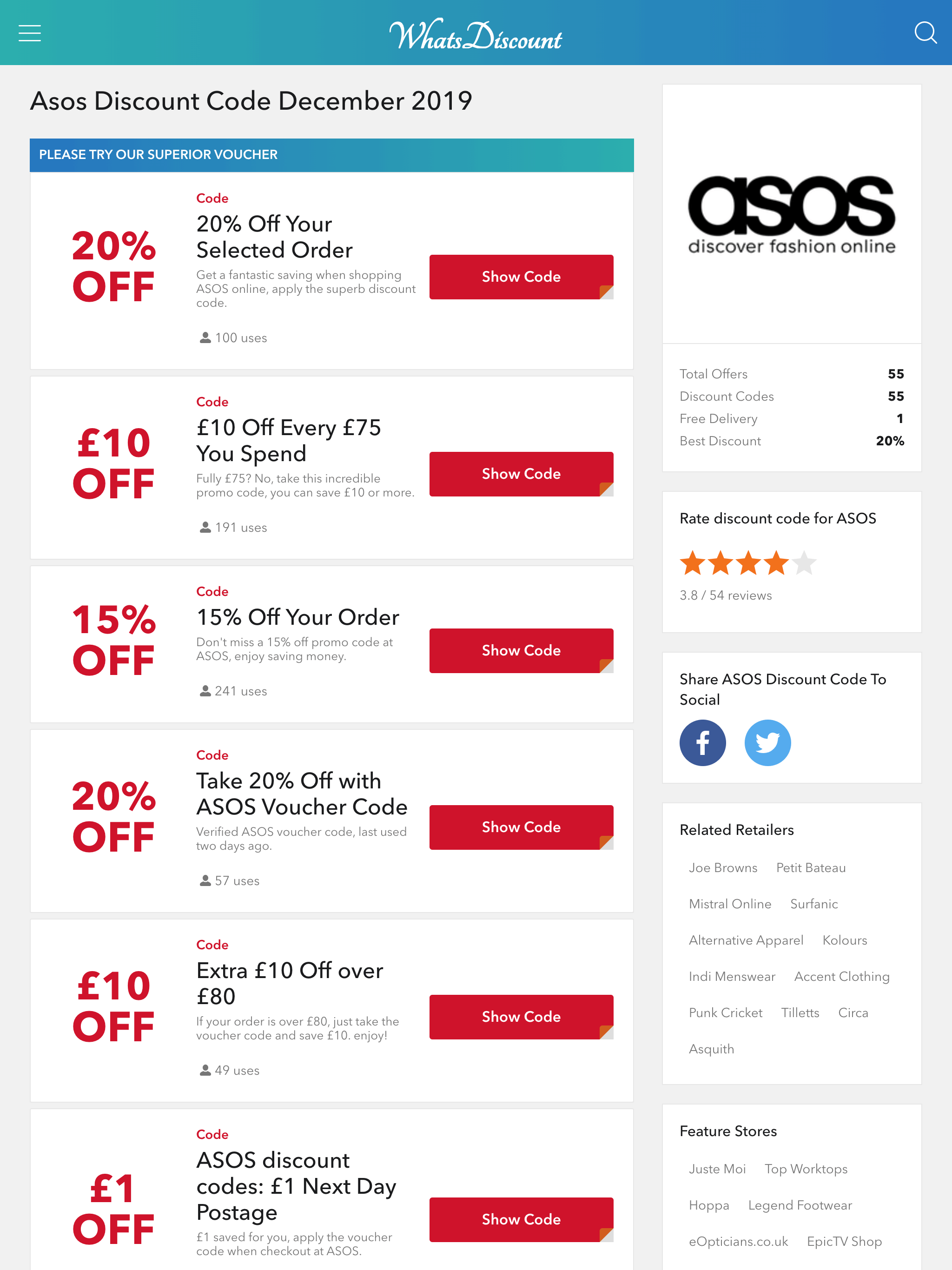 discount code for Asos